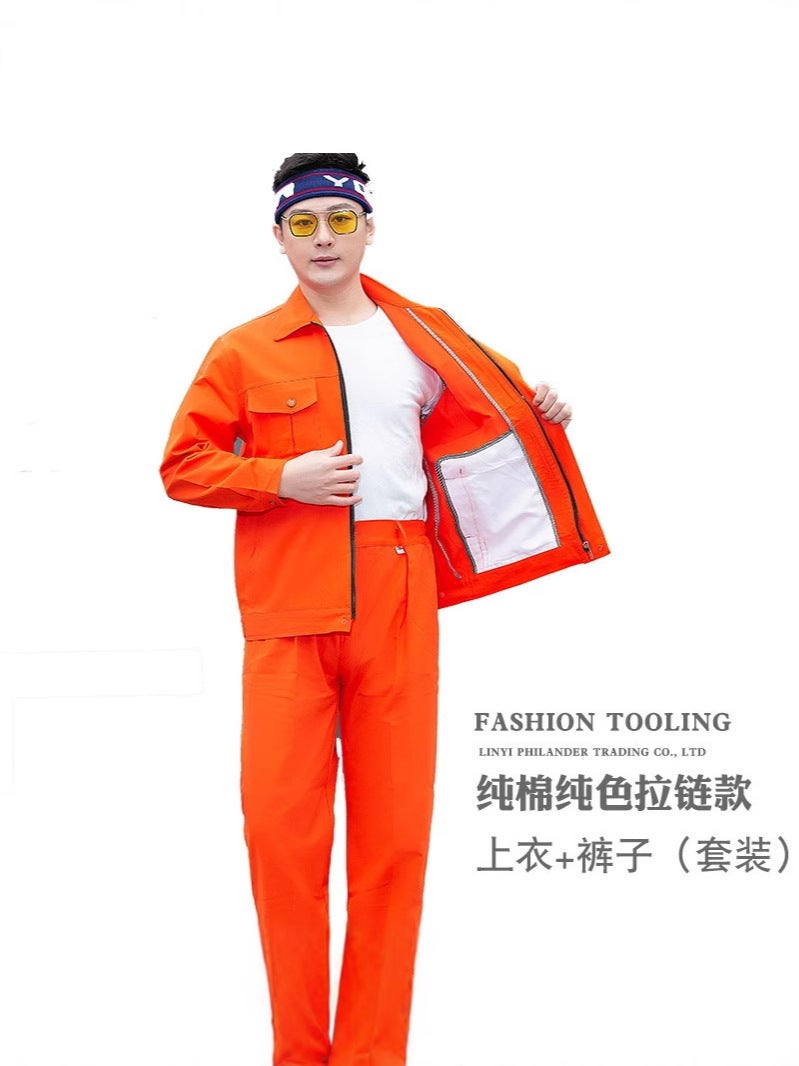 Pure Cotton Work Clothes Construction Site Wear-Resistant Engineering Auto Repair Suit Men'S Welding Suit Factory Workshop Labor Protection Clothing - Image 5