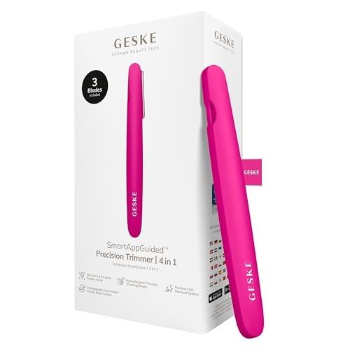 GESKE Precision Trimmer | 4 in 1 | Painless, Hygienic Hair Remover | Precise Hair Trimmer Tool | Face & Body | Men & Women | Grooming Device | Hypoallergenic, Easy-to-exchange Blades | All Skin Types - Image 1