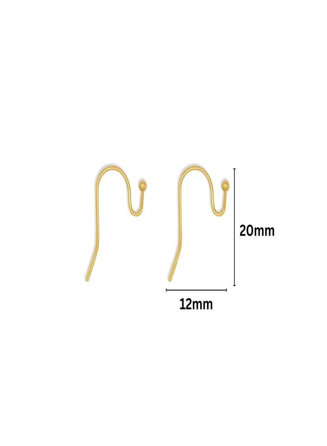 Satra Traders Earring Hooks French Ear Wires for Jewelry Making & DIY Crafts | Size : 20mm | Qty : 100g | EF72 (Golden) - Image 2