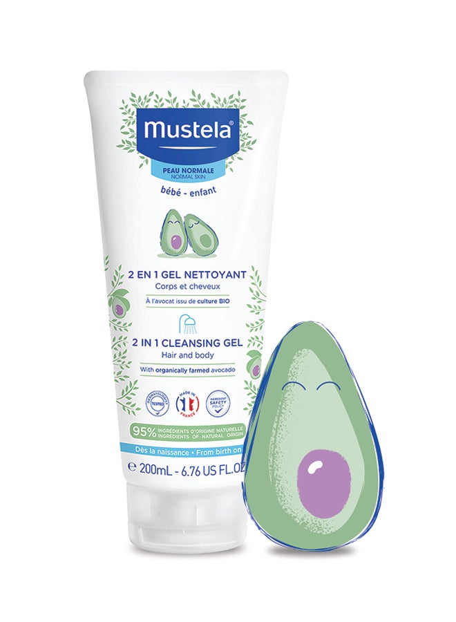 Mustela 2-In-1 Gentle Cleansing Gel With Farmed Avocado For Babies, 200ml - Image 3