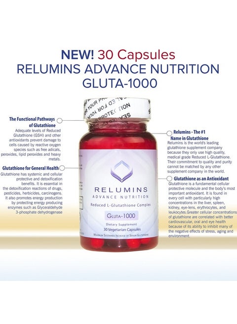 relumins reduced l glutathione review RELUMINS Advance Nutrition Gluta 1000 And Advance Vitamin C | Best Price  Oman