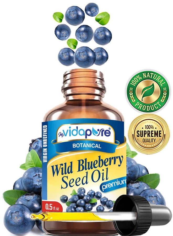 MYVIDAPURE WILD BLUEBERRY SEED OIL 100% Pure Unrefined Virgin Cold Pressed. Moisturizer for Face, Skin, Hair, Nails, Scars, Anti Aging 0.5 Fl.oz.- 15 ml. - Image 3