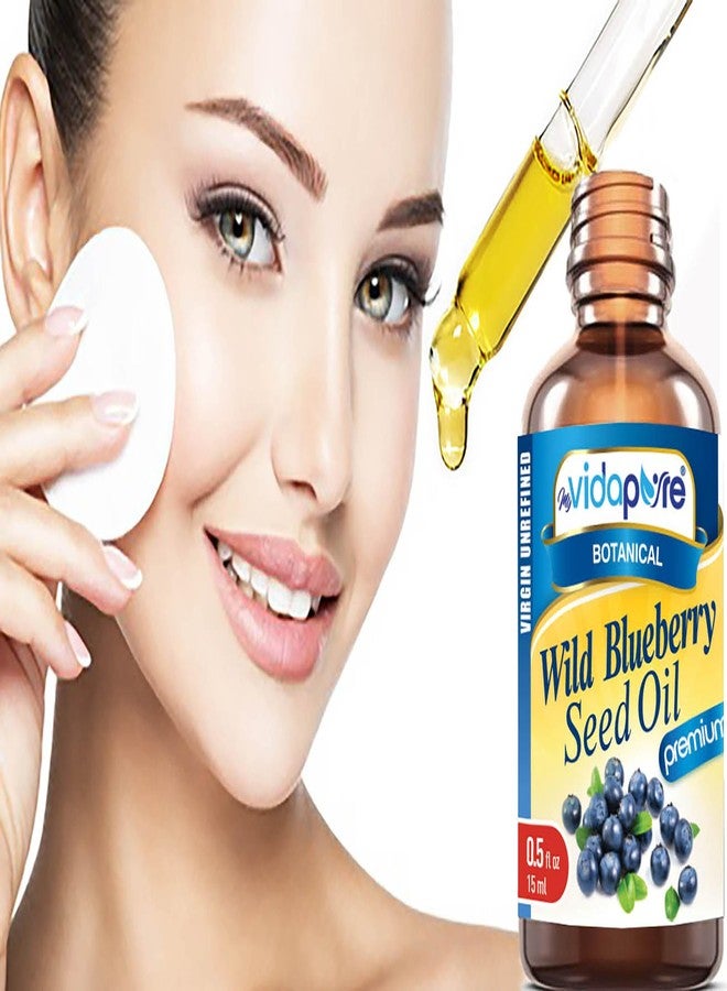 MYVIDAPURE WILD BLUEBERRY SEED OIL 100% Pure Unrefined Virgin Cold Pressed. Moisturizer for Face, Skin, Hair, Nails, Scars, Anti Aging 0.5 Fl.oz.- 15 ml. - Image 5