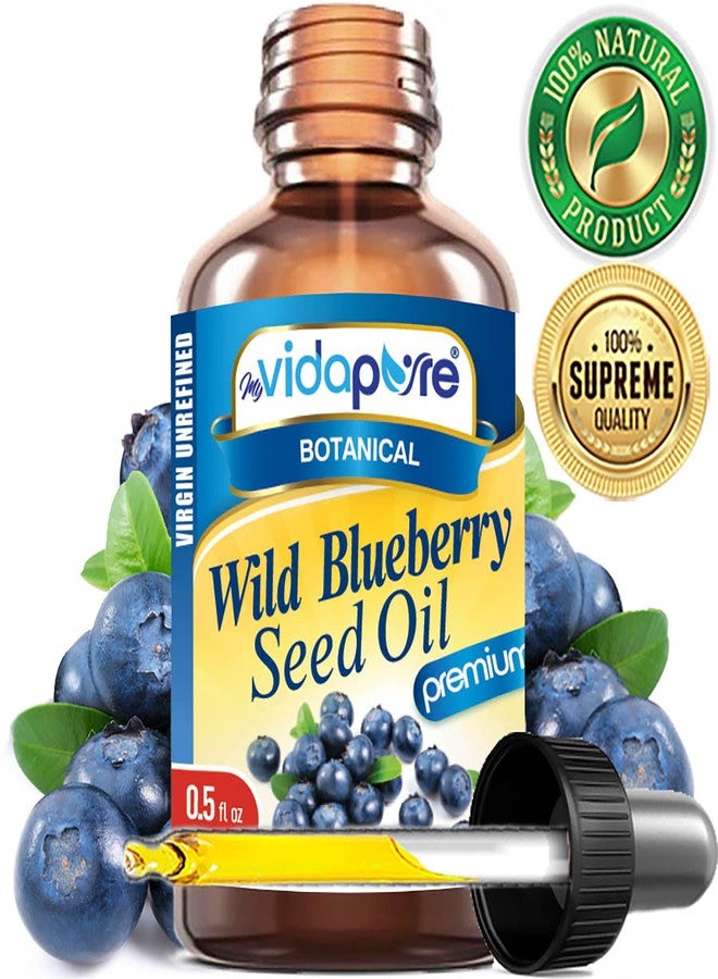 MYVIDAPURE WILD BLUEBERRY SEED OIL 100% Pure Unrefined Virgin Cold Pressed. Moisturizer for Face, Skin, Hair, Nails, Scars, Anti Aging 0.5 Fl.oz.- 15 ml. - Image 4