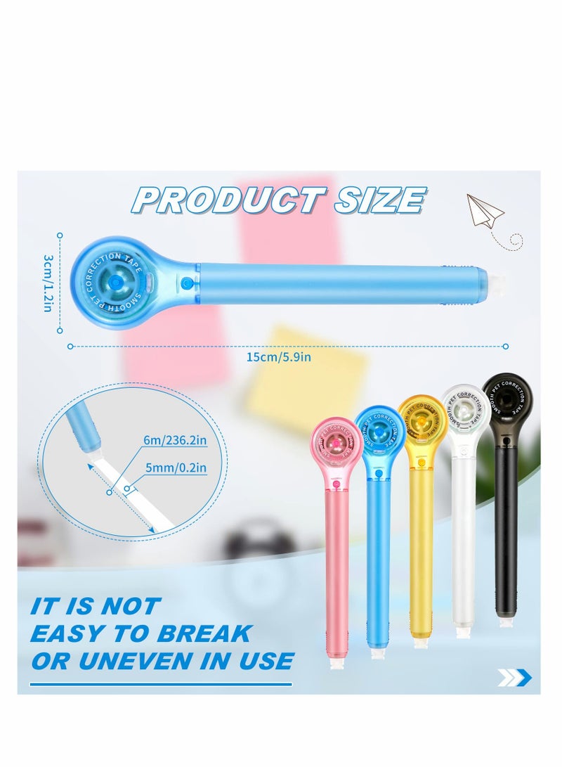 KASTWAVE 10 Pack Correction Tape Pen White out Correctional Tape, Colorful White out Tape, Correction Tape Corrector Office Supplies Error Correction Tools for School Office Supplies, 0.2 X 236 Inch - Image 2