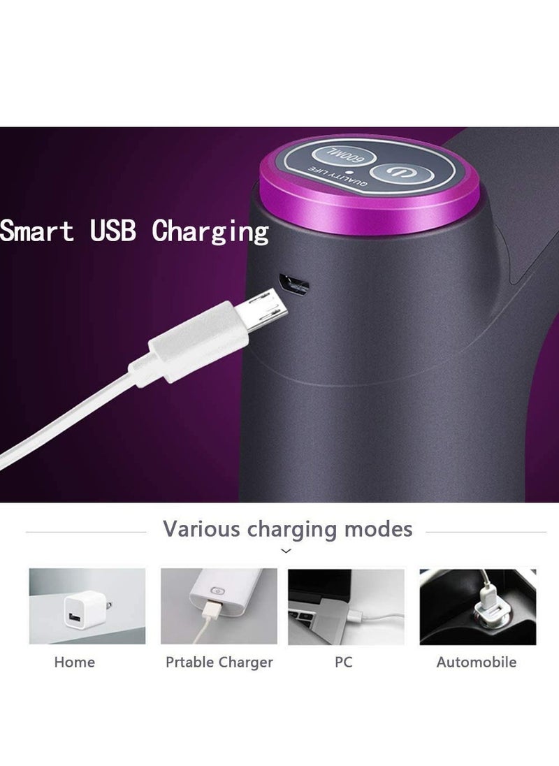 ماركة غير محددة - مضخة موزع مياه لزجاجة سعة 5 جالون مضخة مياه شرب كمية مجانية محمولة بشحن USB مضخة زجاجة كهربائية متعددة الأغراض للتخييم المنزلي - Image 1