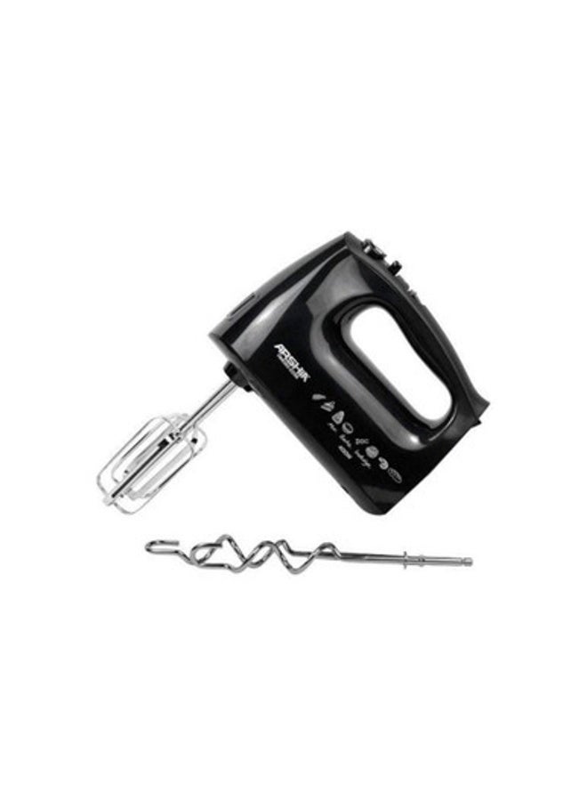 Arshia Electric Hand Mixer – Black – 5 Speeds with Dough Hooks - Image 2