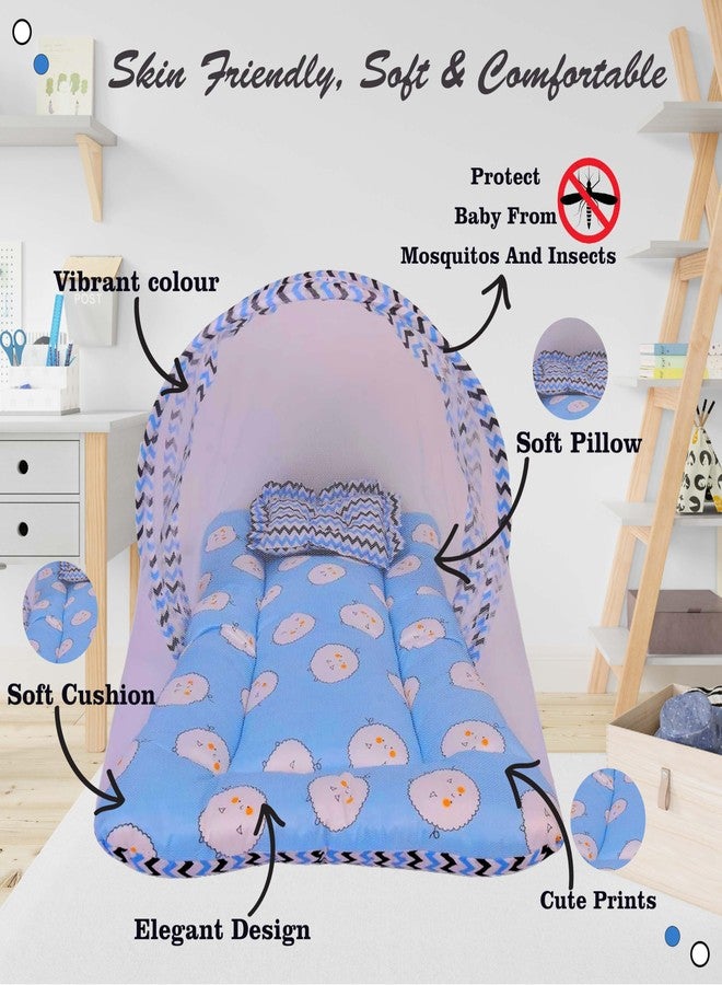 Kwitchy Baby Beds Combo Pack of Infants Bedding Gift Pack Set for Baby Boys and Baby Girls (4PCS Set) (Blue, 0-6 Months) - Image 3
