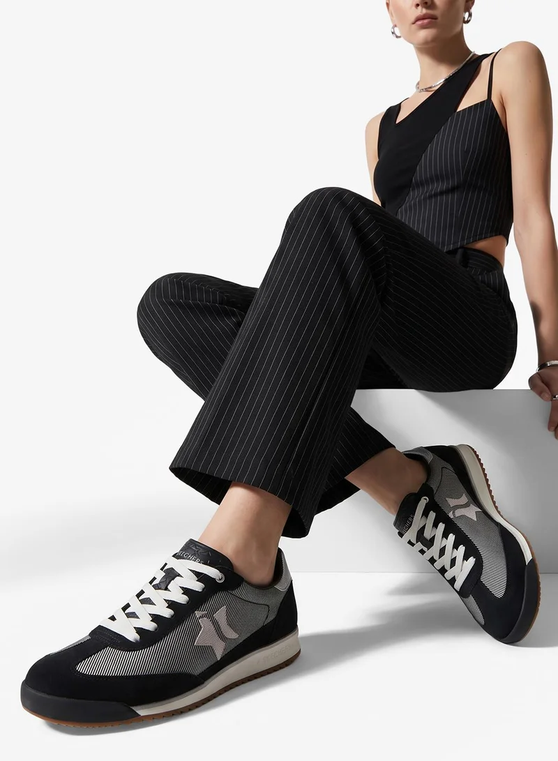 Skechers BLACK SUEDE/SILVER TRIM Skx 92 for Women | Best Price UAE