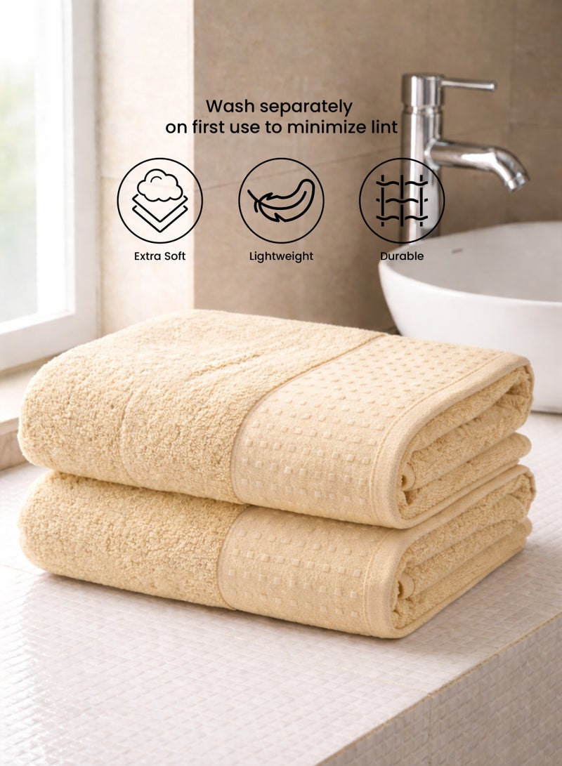 Parry Life Solo Cotton Blend Bath Towel – Highly Absorbent, Soft & Durable Bathroom Towel, Large 70×140 cm Towel - Image 2