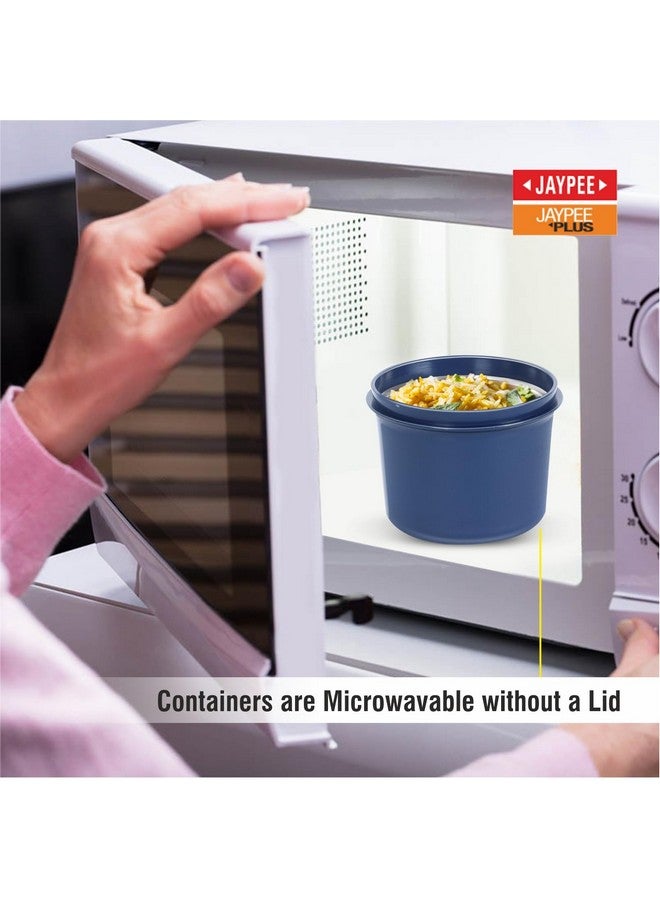 Jaypee Plus Pro 1390 ml Stainless Steel Office Lunch Box | BPA Free, Microwave Safe & Spillproof Airtight 4 Containers | Includes Bottle, Spoon, Fork & Insulated Bag| Ideal for College & School (Blue) - Image 3