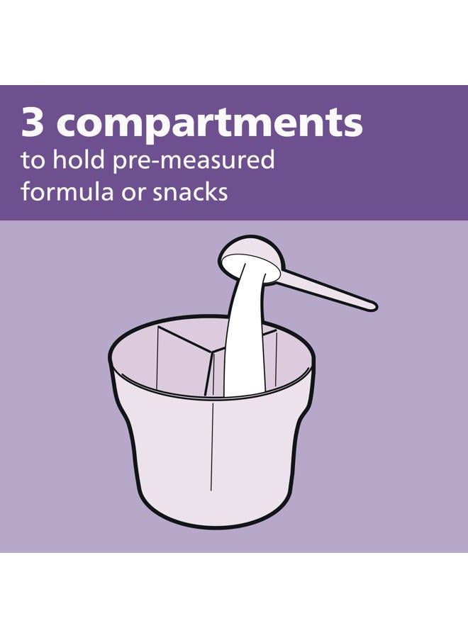 Avent Philips Powder Formula Dispenser and Snack Cup, Grey, SCF135/18 - Image 3