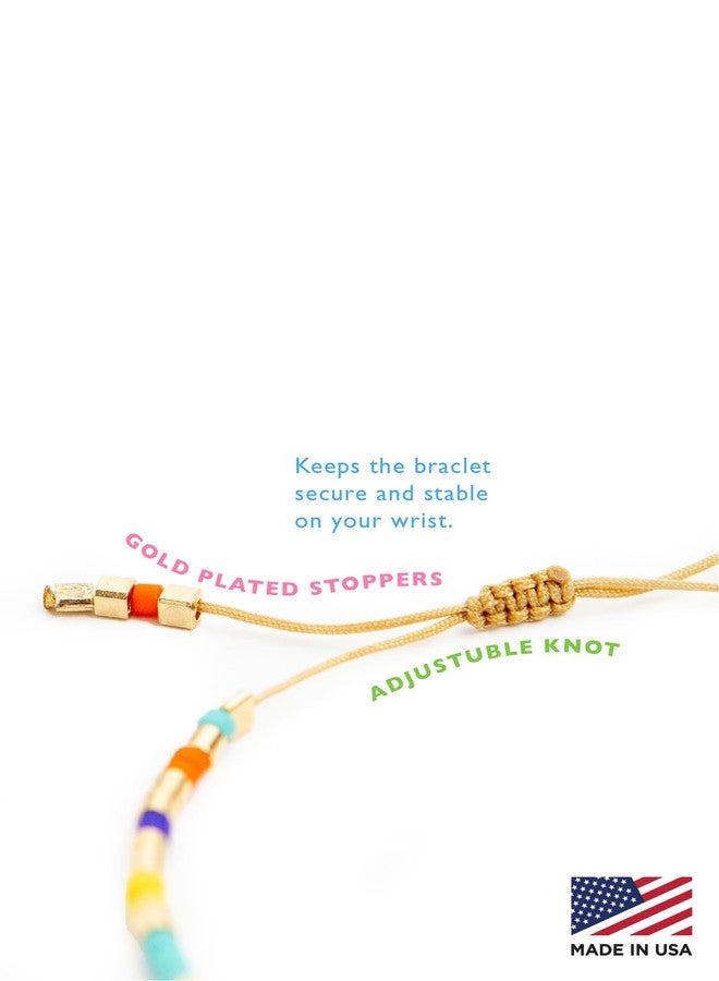 NAZ COLLECTION - Dainty Seed Bead Bracelet, Handmade Multicolor Bohemian Stackable Beaded Bracelets, Colorful Beach Surfer Boho Bracelets, Adjustable Charm String, Summer Jewelry for Women & Girls, - Image 3