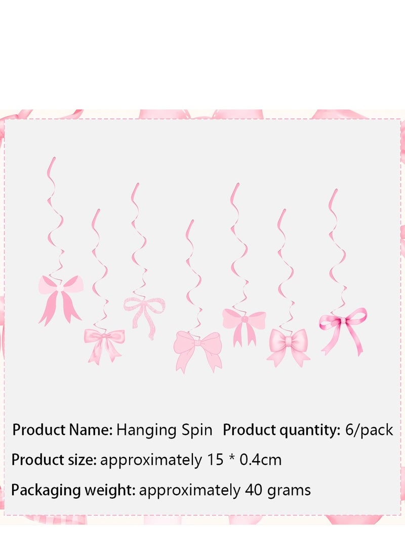 Pink Bow Balloon Birthday Party Decoration Set – 84 Pieces