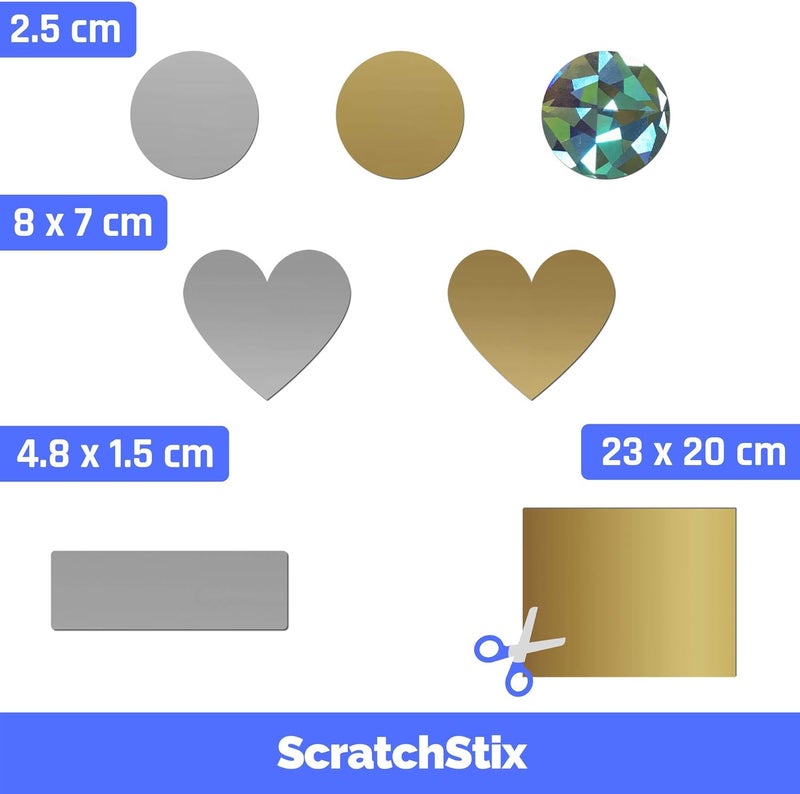 ScratchStix 150 Pack, 1" Scratch Off Stickers Labels, Round Circle - Silver - Image 5
