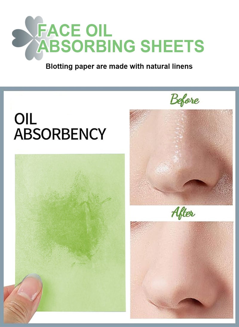 هومار كيت مناديل امتصاص الزيوت للوجه، 500 منديل، مناديل امتصاص الزيوت بخلاصة الشاي الأخضر، مناديل امتصاص الزيوت للوجه، مناديل امتصاص الزيوت للنساء، غشاء للتحكم في الزيوت، مقاس كبير 9 سم × 6 سم - Image 3