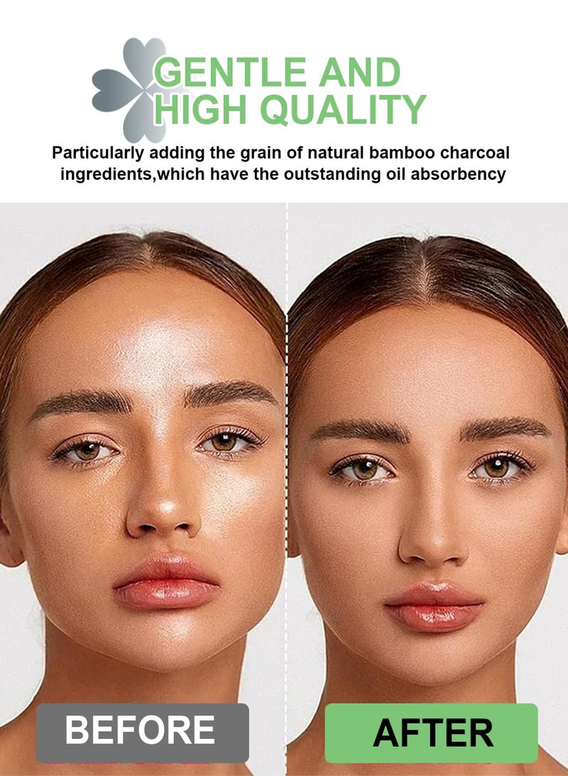 هومار كيت مناديل امتصاص الزيوت للوجه، 500 منديل، مناديل امتصاص الزيوت بخلاصة الشاي الأخضر، مناديل امتصاص الزيوت للوجه، مناديل امتصاص الزيوت للنساء، غشاء للتحكم في الزيوت، مقاس كبير 9 سم × 6 سم - Image 4