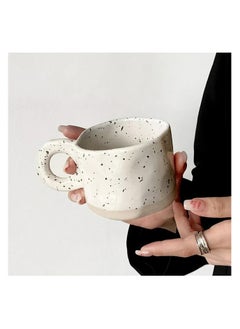Cafe Ceramic Coffee Mug with Handle, Tea Mug for Drinks, Cappuccino, Latte, Espresso 300ml (White)  - Image 1