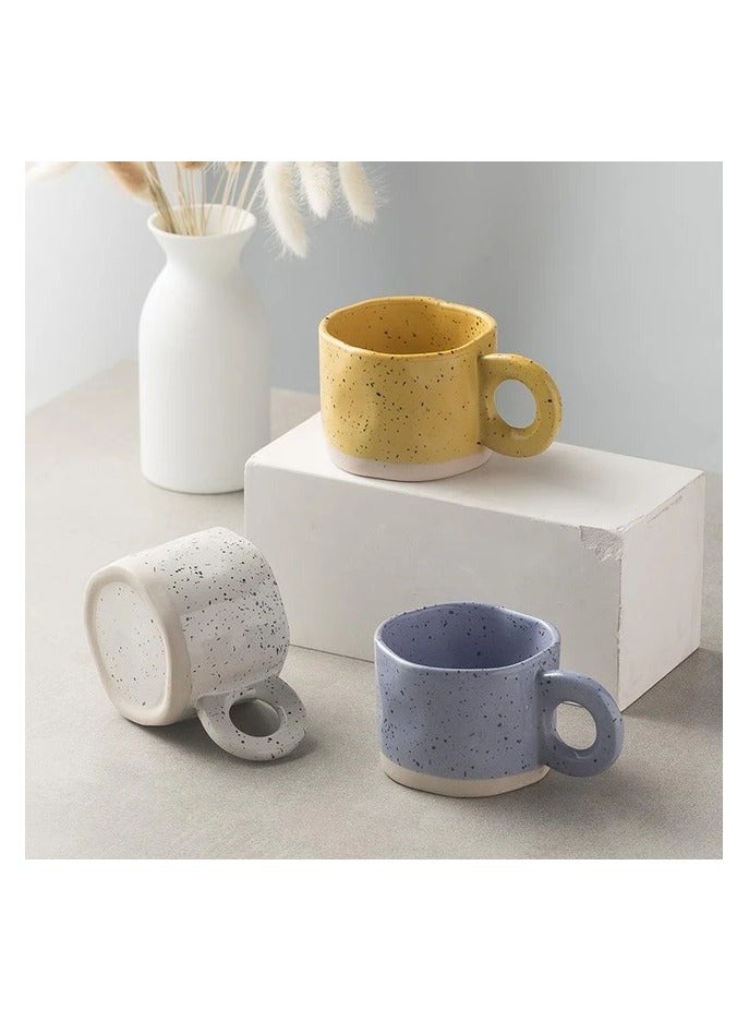 كوب قهوة سيراميك بمقبض سعة 275 مل، كوب شاي للمشروبات والكابتشينو واللاتيه والاسبريسو - Image 5