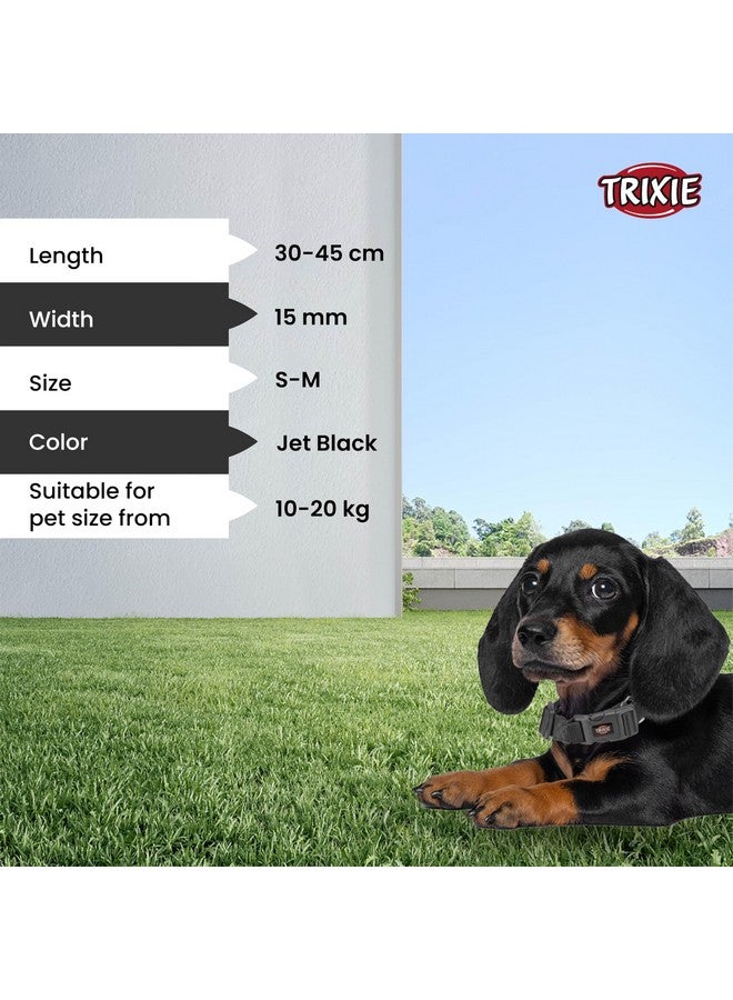 تريكسي حزام طوق للكلاب عالي الجودة، تصميم أنيق، شريط شبكي قابل للتعديل، تخفيف الضغط، مع موصل مقود، طوق رقبة للحيوانات الأليفة للكلاب، 30-45 سم، أسود غامق (عبوة من 3 قطع) - Image 5