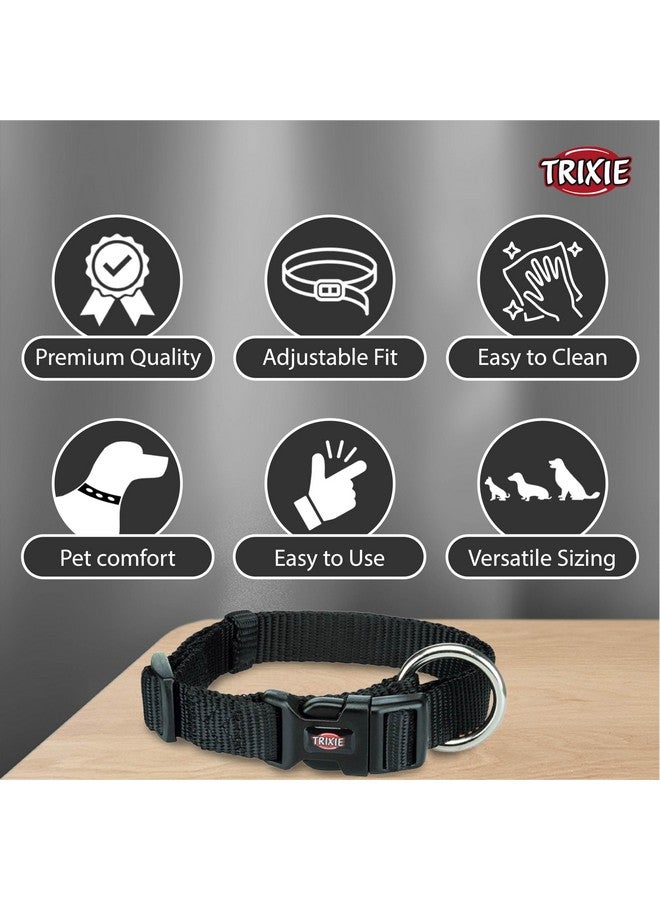 تريكسي حزام طوق للكلاب عالي الجودة، تصميم أنيق، شريط شبكي قابل للتعديل، تخفيف الضغط، مع موصل مقود، طوق رقبة للحيوانات الأليفة للكلاب، 30-45 سم، أسود غامق (عبوة من 3 قطع) - Image 3