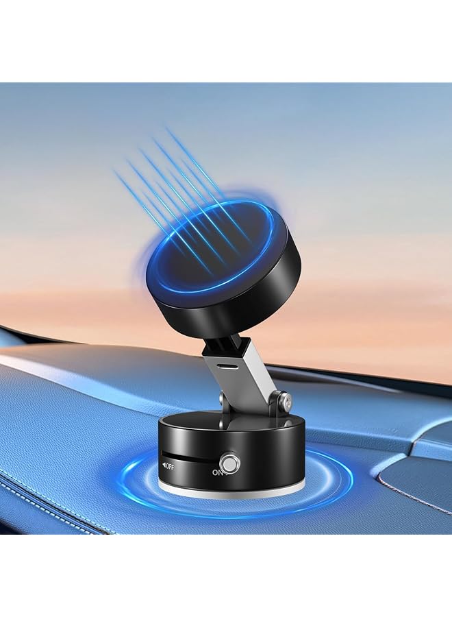 S-TOP Suction Magnetic Car Phone Holder Mount Fit All Phones,Adjustable Phone Holders for Your Car Home and Office,2025 Mechanical Knob No Need Charging,Stable Safe and Quiet (Black) - Image 1