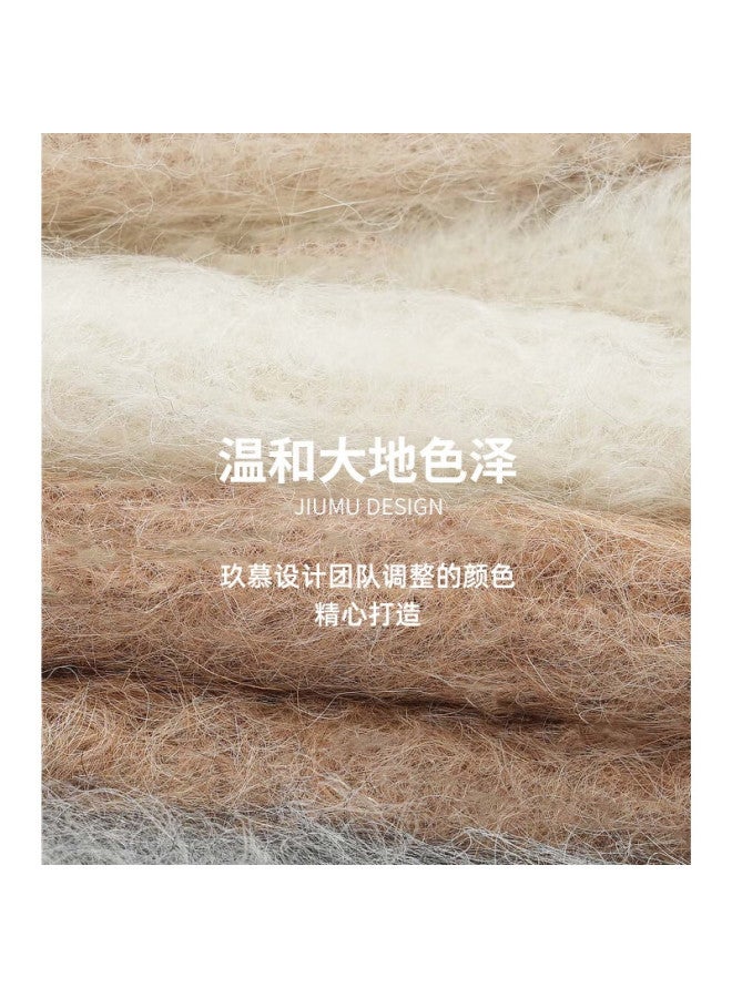 JIUMU Alpaca Wool Hat For Women, Autumn And Winter Warm Knitted Hat, Ladies' Knitted Cap, Winter Ear Protection Cold-Proof Hat, Winter Cap - Image 3