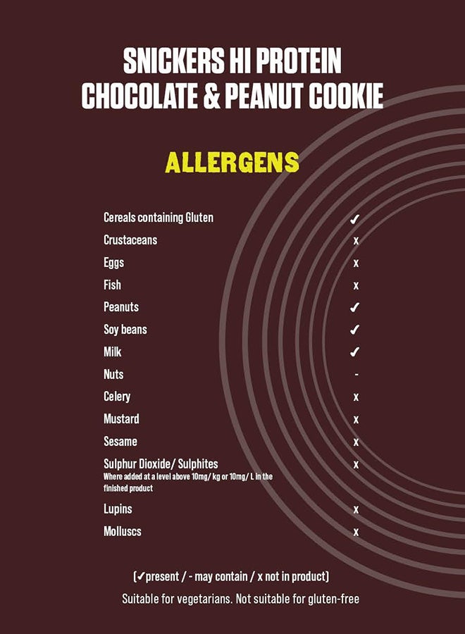 Snickers Hi Protein Chocolate & Peanut Cookies 60g Pack of 12 - Image 5