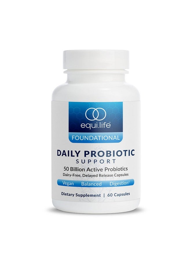 Equilife - Daily Probiotic Support Dairyfree Probiotic Supplement Supports Natural Energy  Immunity May Improve Gut Health  Reduce Bloating No Refrigeration Needed Dairyfree 60 Capsules - Image 1