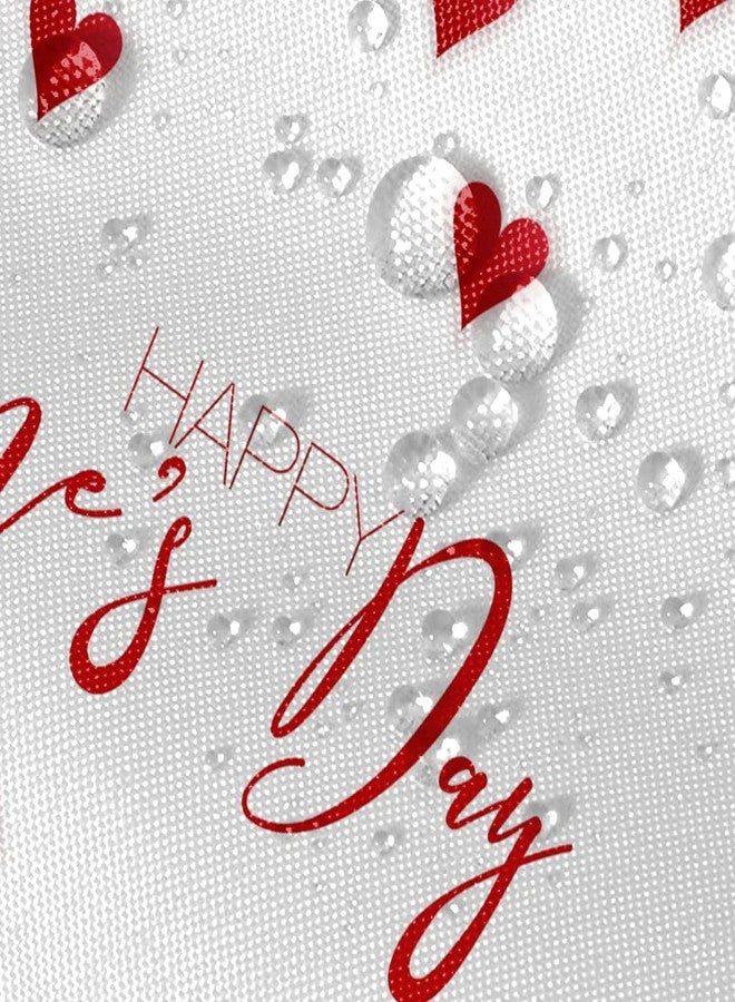 Umpoo Happy Valentine's Day Shower Curtain with Hooks Vintage Red Love Heart Shower Curtain for Valentines Day Festival Style Bathroom Decorative Waterproof Polyester Fabric, 72x72 Inch - Image 5