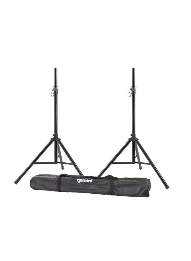 Gemini ST-PACK 2 Pack Tripod Speaker Stands - Carrying Case - Steel (Black) - Image 1