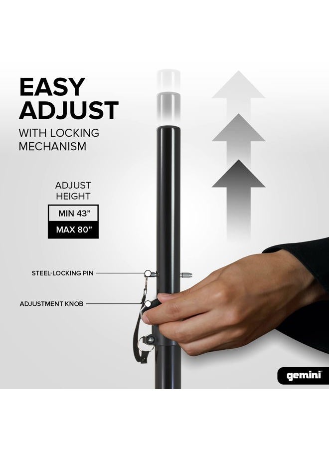 Gemini ST-PACK 2 Pack Tripod Speaker Stands - Carrying Case - Steel (Black) - Image 3