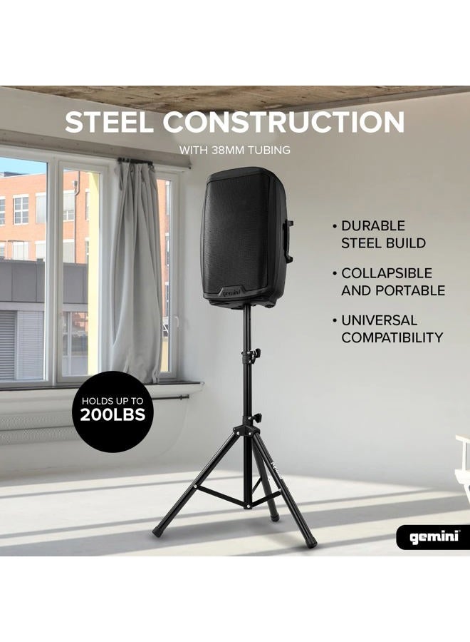 Gemini ST-PACK 2 Pack Tripod Speaker Stands - Carrying Case - Steel (Black) - Image 4