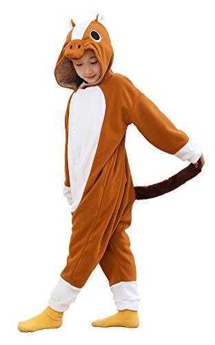 Livelycos Kids Animal Onesie Pajamas Horse Cosplay Costume 10 Years - Image 1