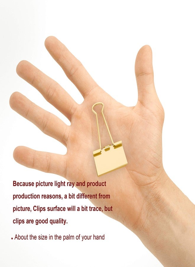 إن سي تايني ستور مشابك تثبيت الورق متوسطة الحجم من Nctinystore - 1-1/4 بوصة (1.25 بوصة) (ذهبي، 24 قطعة) - Image 3