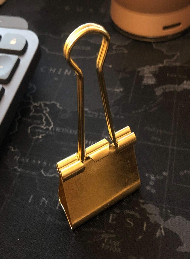 إن سي تايني ستور مشابك تثبيت الورق متوسطة الحجم من Nctinystore - 1-1/4 بوصة (1.25 بوصة) (ذهبي، 24 قطعة) - Image 4