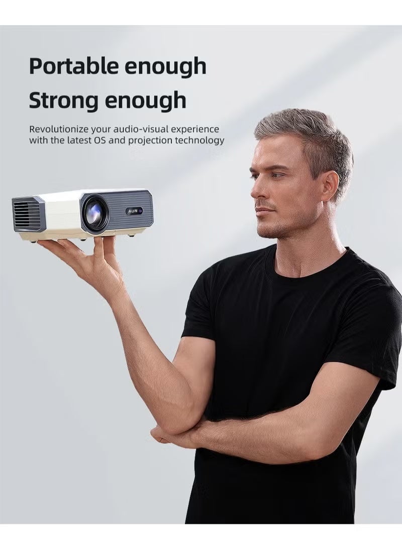 AUN A004 Pro Portable Projector,5G WIFI Android Projector 4K Full HD Home Cinema 1080P Video Projector Electric Focus for Indoor Outdoor Home Birthday Gift - Image 3