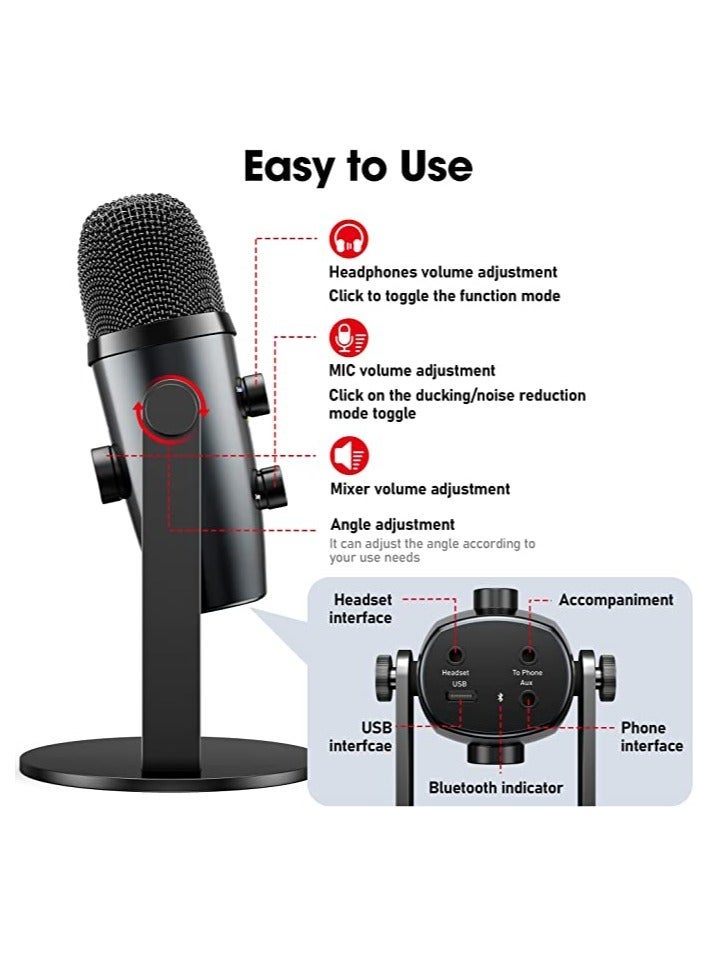 Jmary MC-PW10 Multifunctional USB Recording Microphone for Podcast Gaming and Live Streaming - Image 2