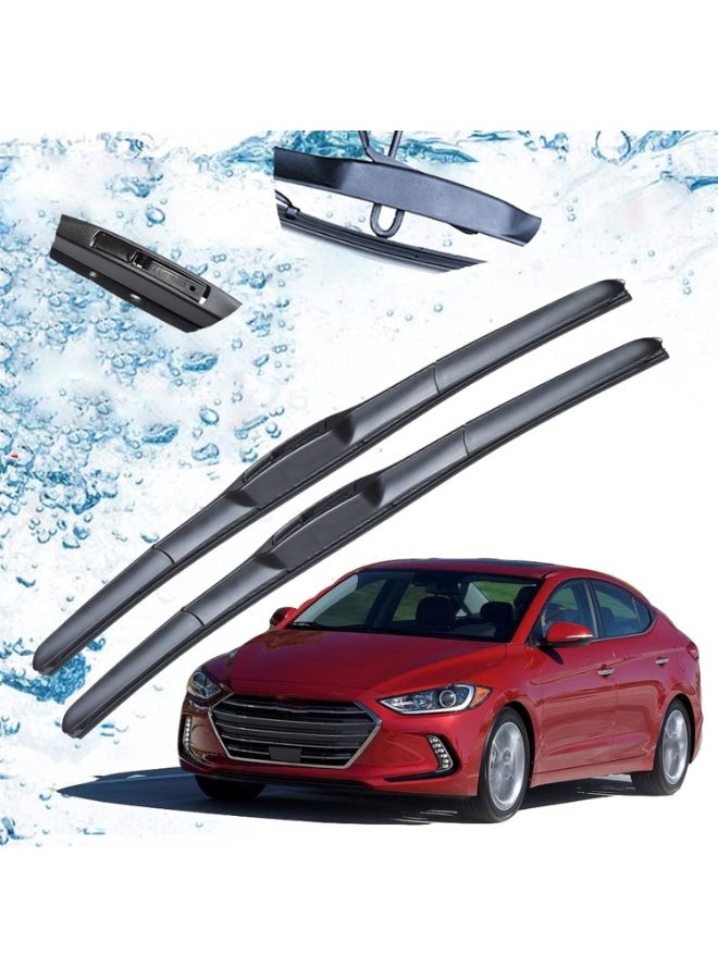شفرات مساحات الزجاج الأمامي من الشافعي لسيارة هيونداي إلنترا AD موديل 2016 - 2019 - Image 1