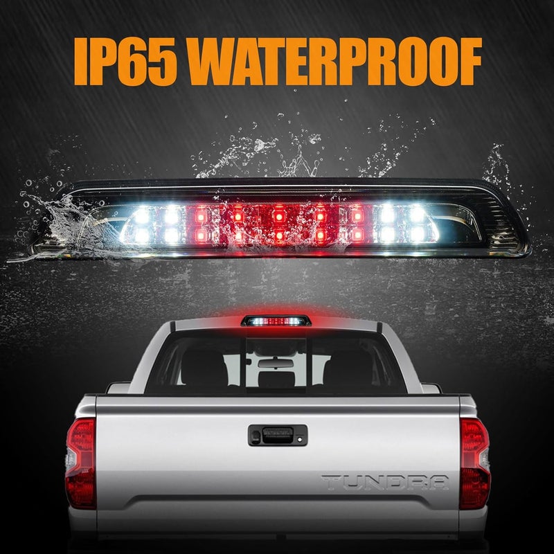 Cxdar Third 3rd Brake Light LED for 2007-2020 Toyota Tundra, High Mount Rear Brake Lights Assembly for 07-20 Tundra, Waterproof Center Cab Cargo Lamp Stop Light (Smoke) - Image 5