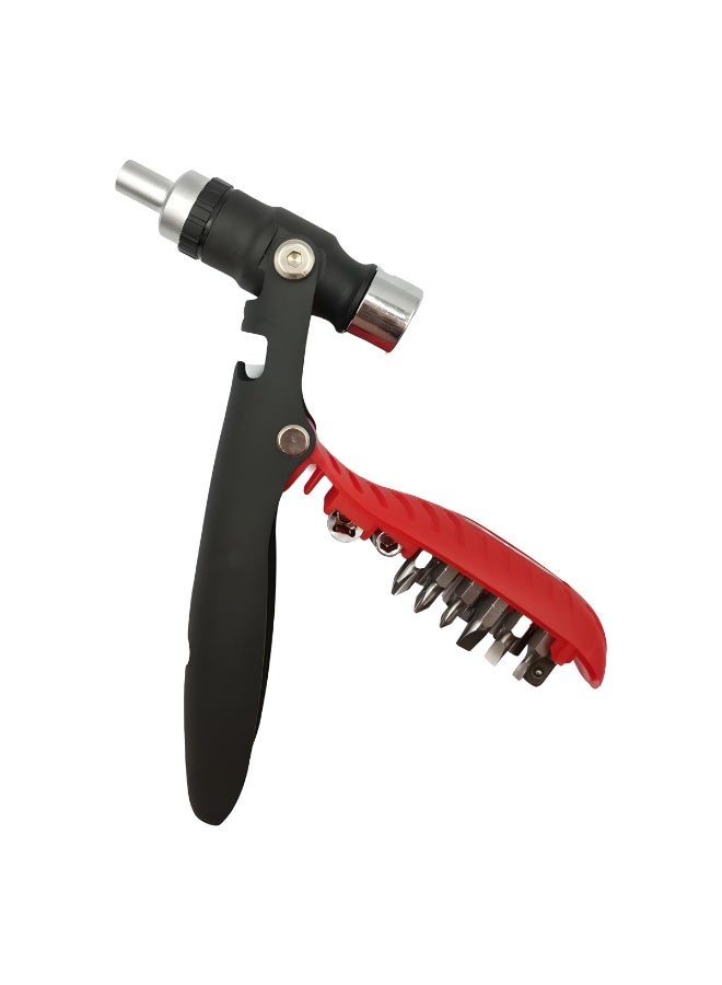 18-in-1 Multi Function Ratchet Hammer with Screwdriver Bits & Sockets | Portable Hand Tool for Repair, DIY, Carpentry, Furniture Assembly, Home & Workshop Use - Image 1