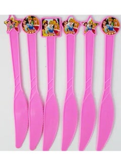 Remy Belle 180 pcs Three Princess Theme Party Set Disposable Tableware, Party Supplies, Kids Favor Happy Birthday Decoration Props, Baby shower tableware kit with plates, forks, knifes 16 items for Girls  - Image 3