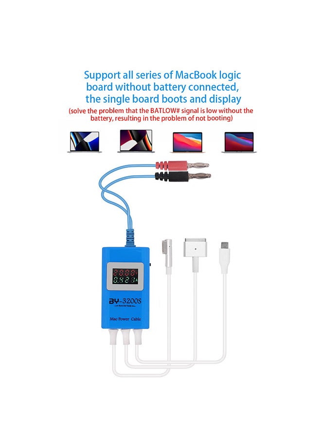 Generic - BY-3200S Portable Power Boot Control Line For Macbook 2008-2023 LCD Digital Display USB Quick ReCharger - Image 1
