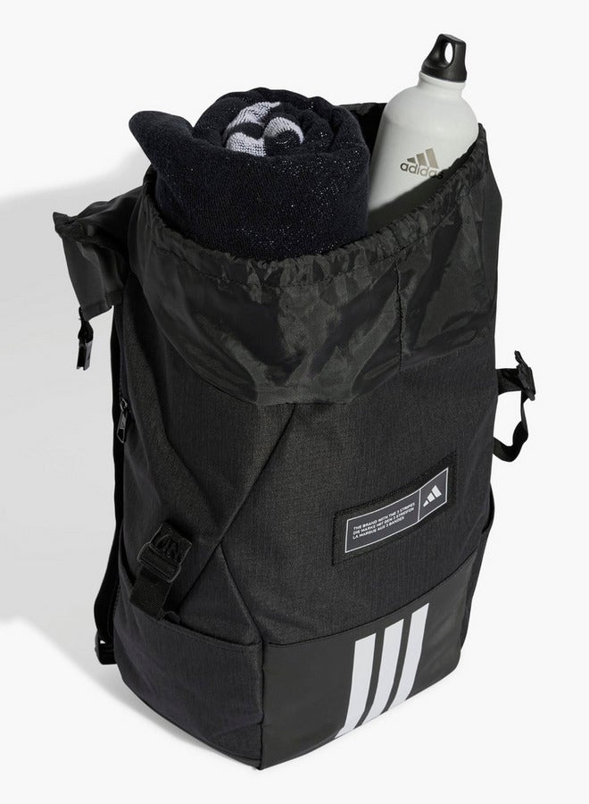 Adidas حقيبة ظهر مدرسية بطباعة شعار مع أحزمة كتف وإغلاق بكلة جانبية - Image 3