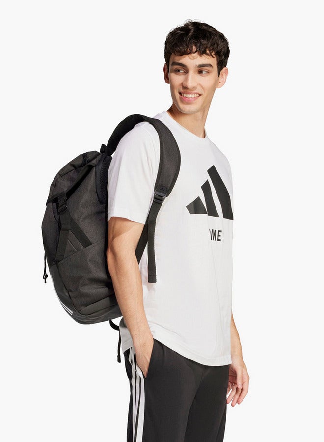 Adidas حقيبة ظهر مدرسية بطباعة شعار مع أحزمة كتف وإغلاق بكلة جانبية - Image 5