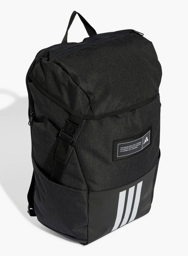 Adidas حقيبة ظهر مدرسية بطباعة شعار مع أحزمة كتف وإغلاق بكلة جانبية - Image 2
