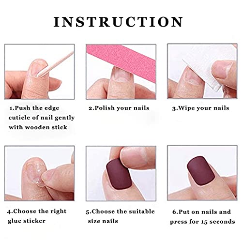 Aksod Long Coffin French Manicure Press on Nails Tips Glossy Pink Fake Nails Designed Ballerina Full Cover Artificial False Nails Tips for Women and Gilrs (24Pcs) - Image 5