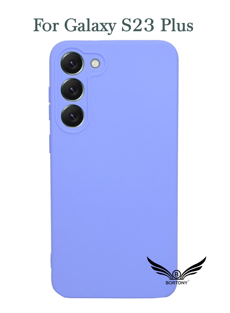 BORTONY Galaxy S23 Plus Case Camera Protective Soft Silicone Cover Case Luxury Design Flexible Slim Cover Compatible with Samsung Galaxy S23 Plus - Image 1