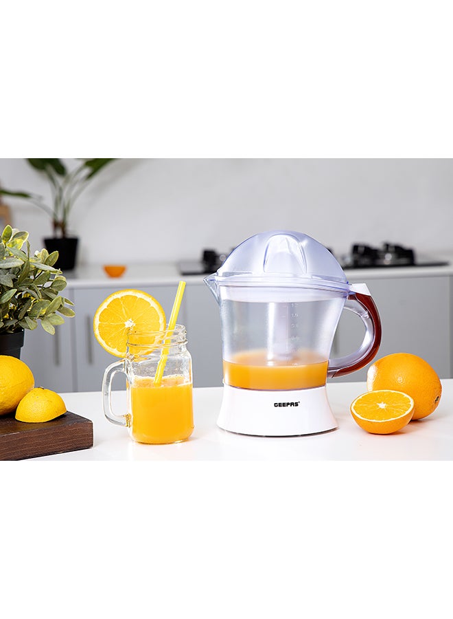 GEEPAS 25 Watt Citrus Juicer - Quick, Healthy, Nutritious Juices - Effortless Juicer With 2 Cones, Bi-Direction Twist, 1.2 Liter Capacity | 2-Years Warranty 1.2 L 25 W GCJ5384 White - Image 3