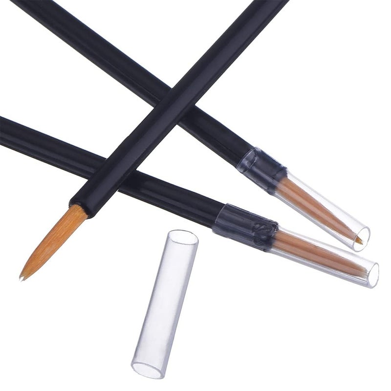Rinpoche 20Pcs Disposable Eyeliner Brush Set Ultra-fine Point Eye Liner Applicator Cosmetic Eyelash Brush Wands Applicator Black Makeup Eye Liner Tools for Eyelash Lip liner Liquid Eyeliner Lipstick - Image 2
